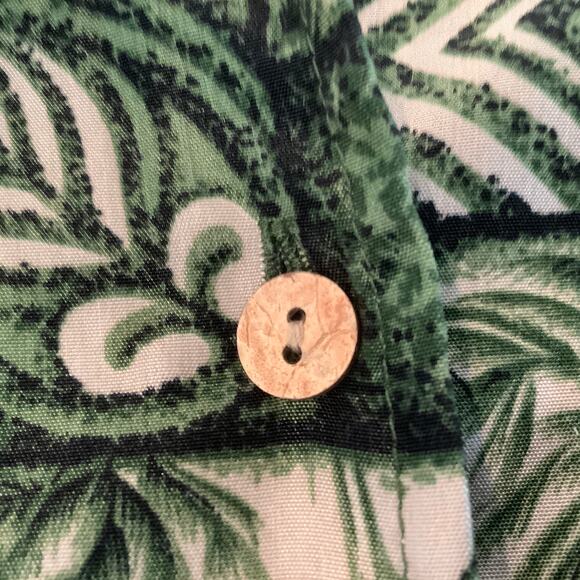 Ten 2 One Green and tan  Hawaiian shirt,Large - Picture 5 of 7